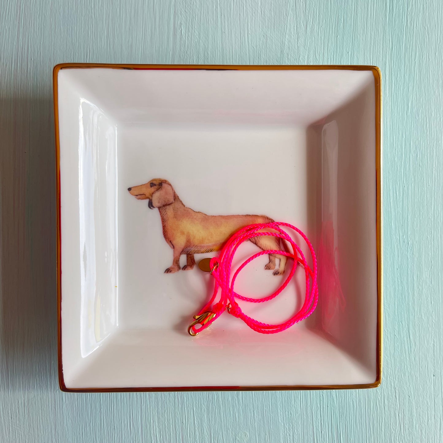 "Vide Poche" Porzellanschale mit Dackel Motiv