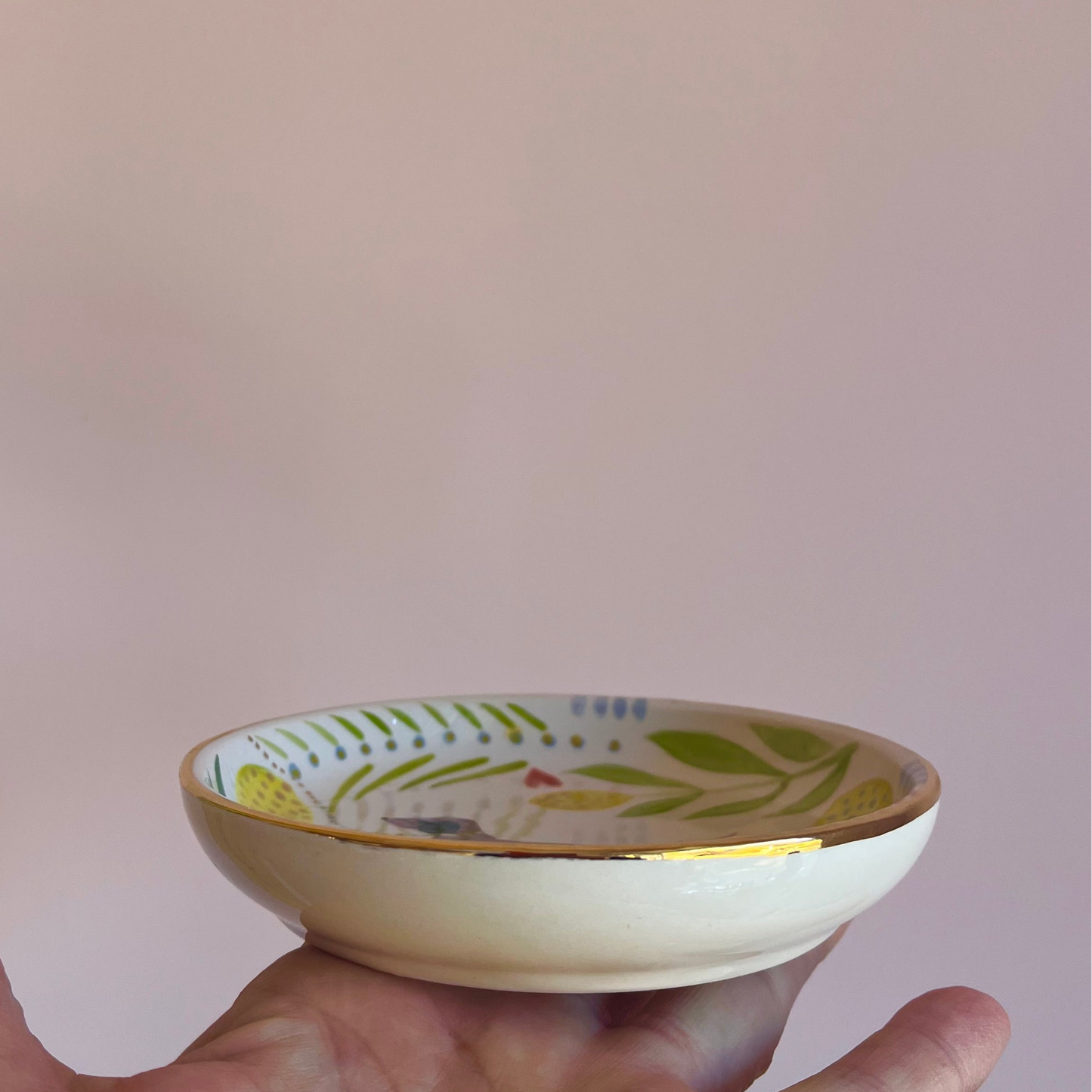 Keramikschale mit Dackelmotiv & Zitronen