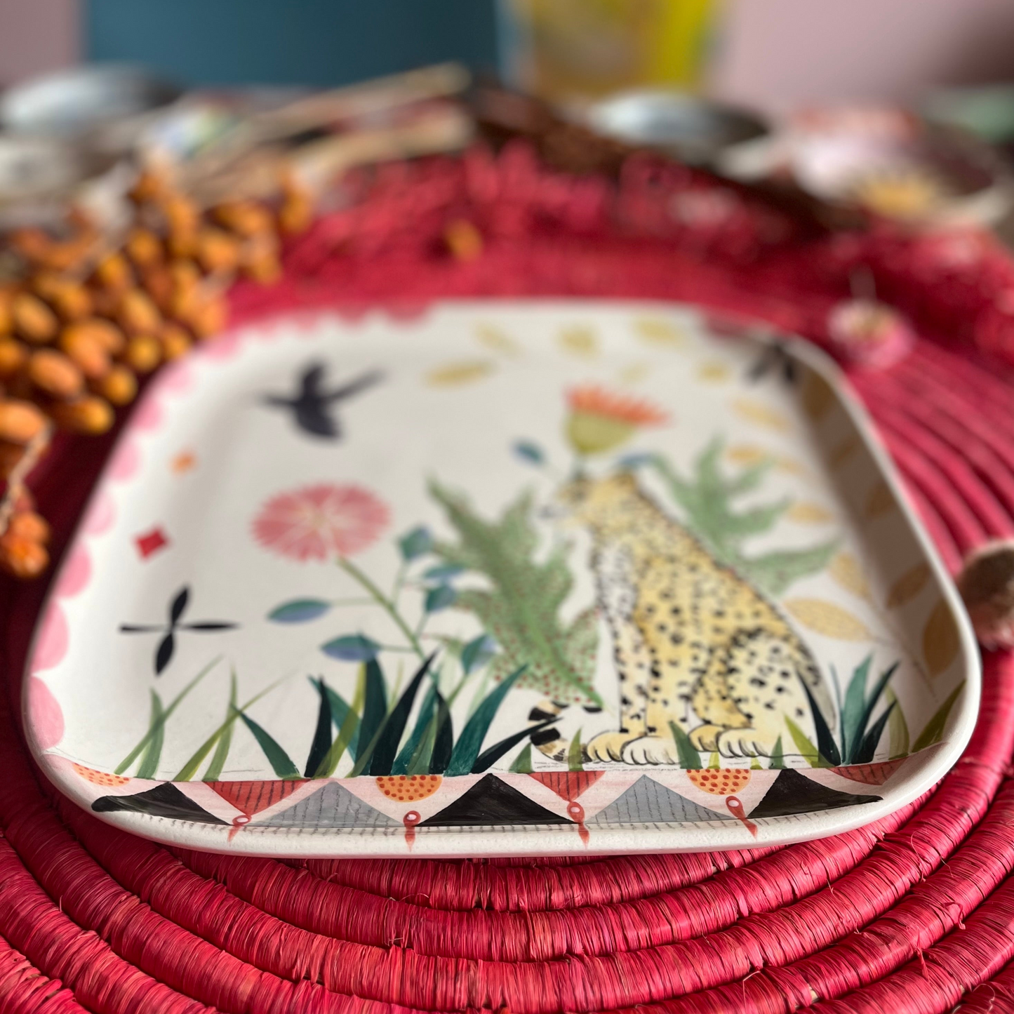 Handbemaltes Tablett "Savanna Dream"