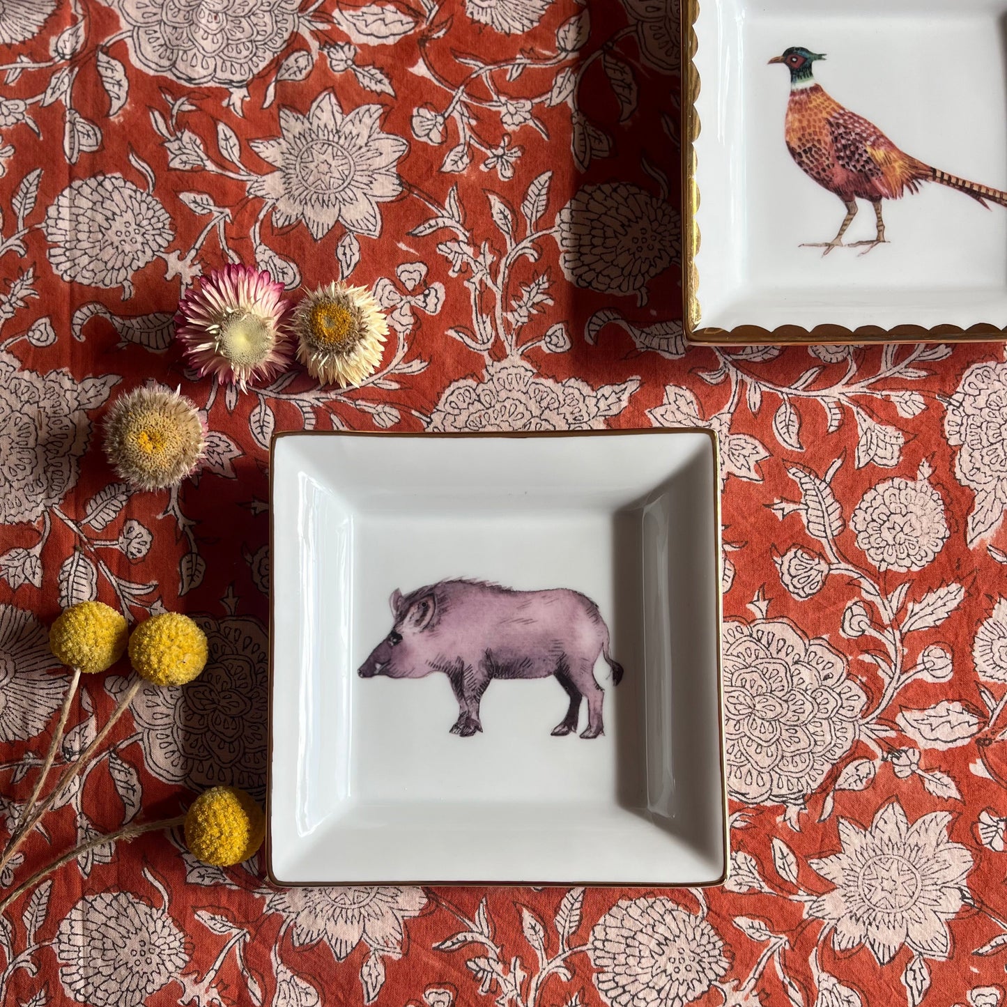 "Vide Poche" Porzellanschale mit Wildschwein Motiv