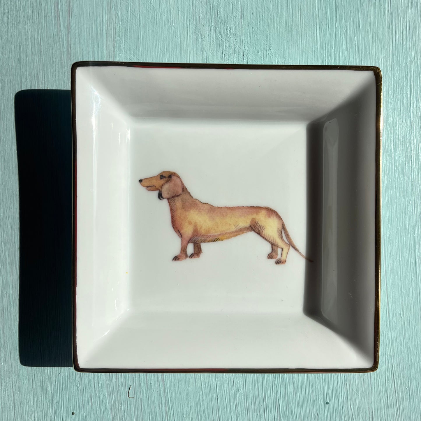"Vide Poche" Porzellanschale mit Dackel Motiv