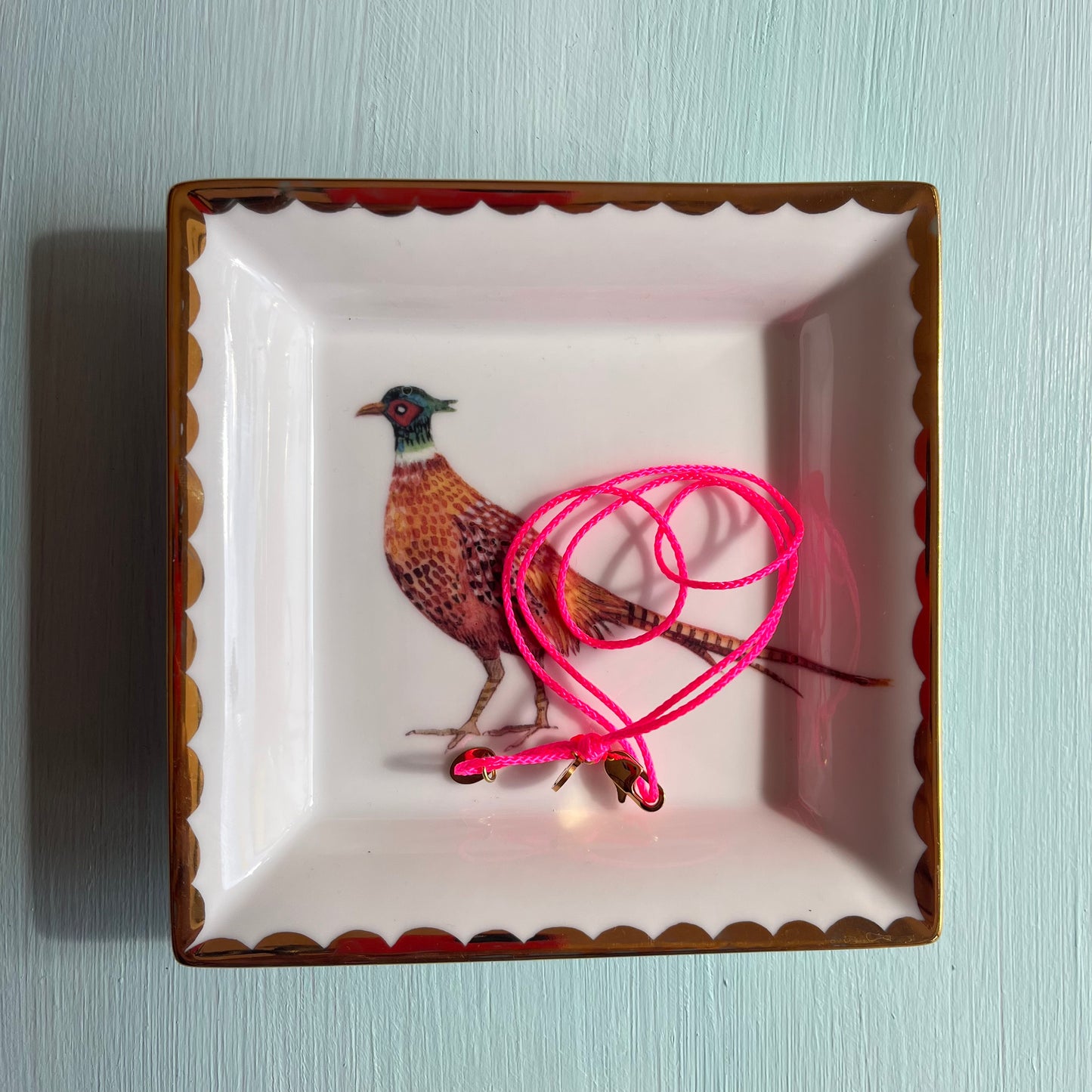 "Vide Poche" Porzellanschale mit Fasan Motiv