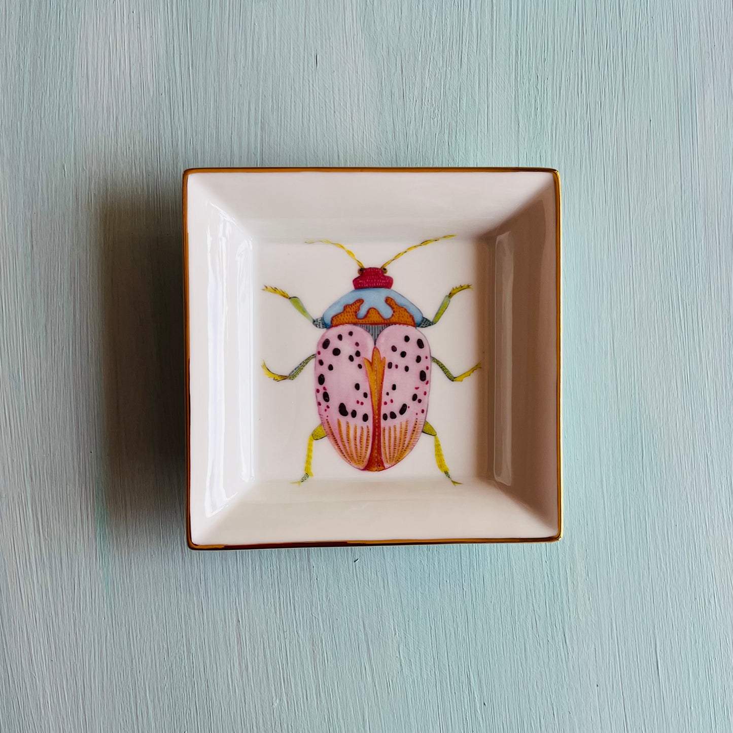 "Vide Poche" Porzellanschale mit rosa Käfer Motiv (Kopie) (Kopie)