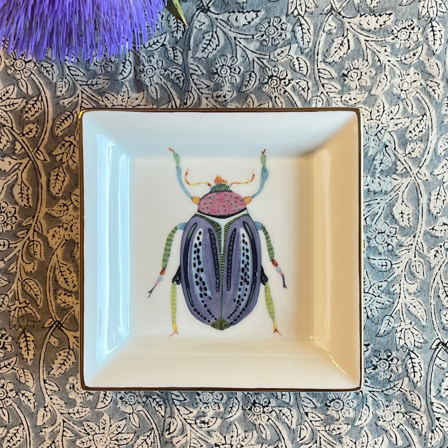 "Vide Poche" Porzellanschale mit blauem Käfer Motiv (Kopie) (Kopie)