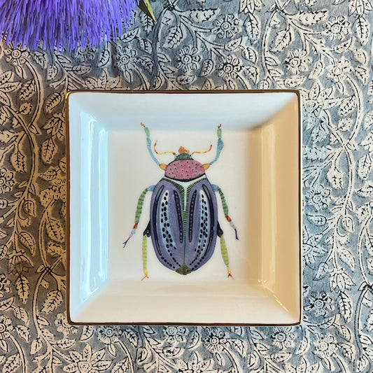 "Vide Poche" Porzellanschale mit blauem Käfer Motiv (Kopie) (Kopie)