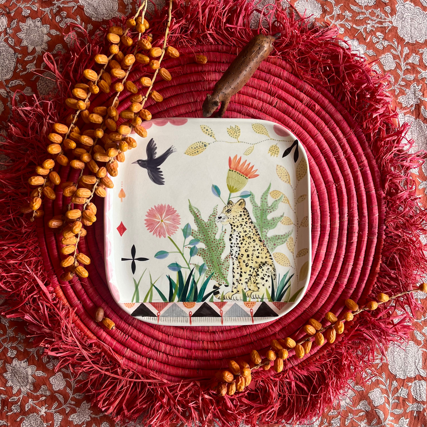 Handbemaltes Tablett  "Savanna Dream"