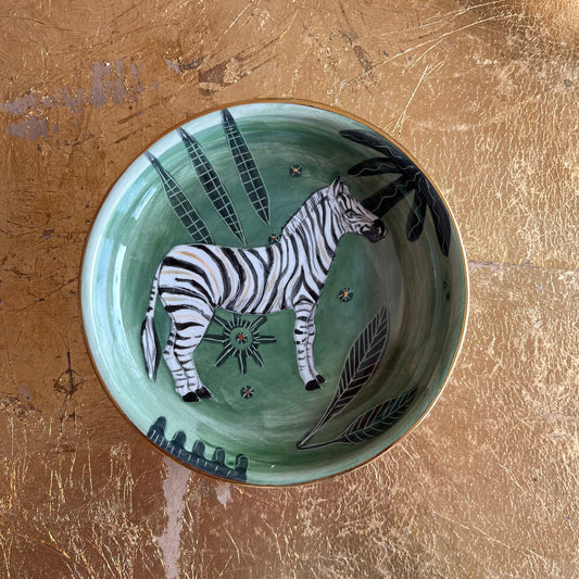 Keramikschale mit Zebra